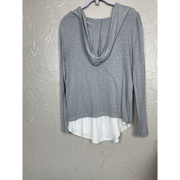 Juicy Couture Pullover Hoodie Rhinestone V-Neck Faux Blouse Shirt Woman Medium - Picture 2 of 7